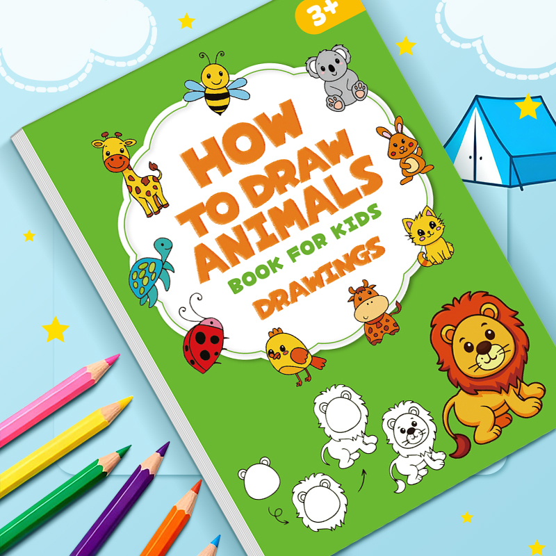 كتاب رسم الحيوانات للأطفال 32  - مراجعة Kids Education Steps وسعره